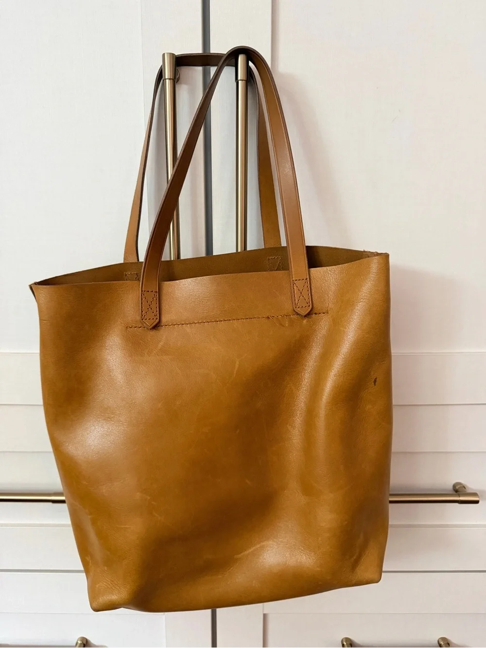 Madewell medium Tote in mustard Leather